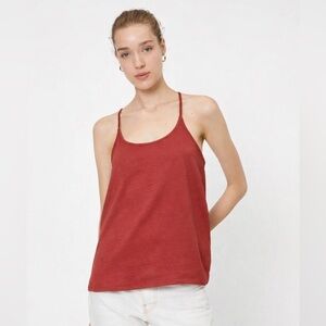 Anthro Green Envelope Rust Camisole Tank Top Size Small Excellent